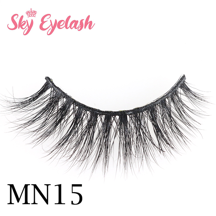 Best seller full strip false 3d mink eyelash with private glitter pakaging manufacturer distributor USA YO